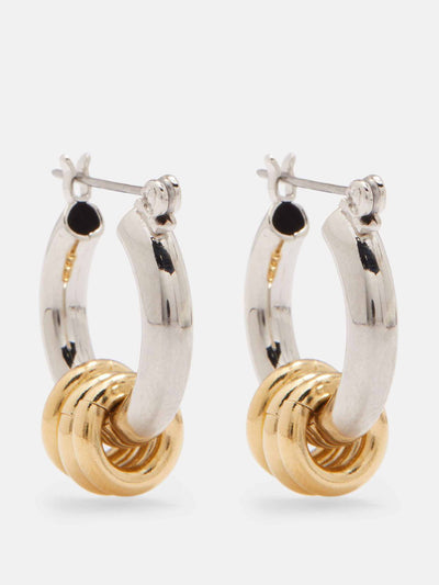 Laura Lombardi Fillia platinum & 14kt gold-plated hoop earrings at Collagerie