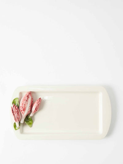 Les Ottomans Radicchio handpainted ceramic serving platter at Collagerie