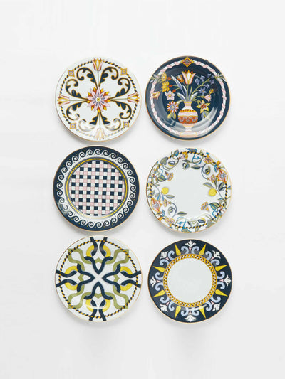 La DoubleJ Porcelain dessert plates (set of 6) at Collagerie