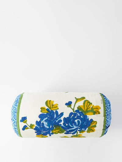 Lisa Corti Paloma floral-print cotton bolster cushion at Collagerie