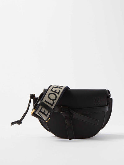 Loewe Black mini leather cross-body bag at Collagerie