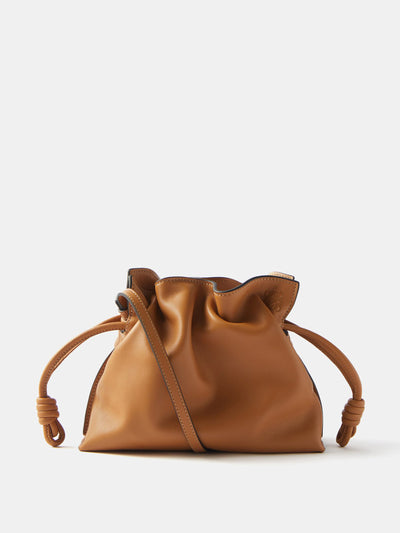 Loewe Brown leather clutch bag at Collagerie