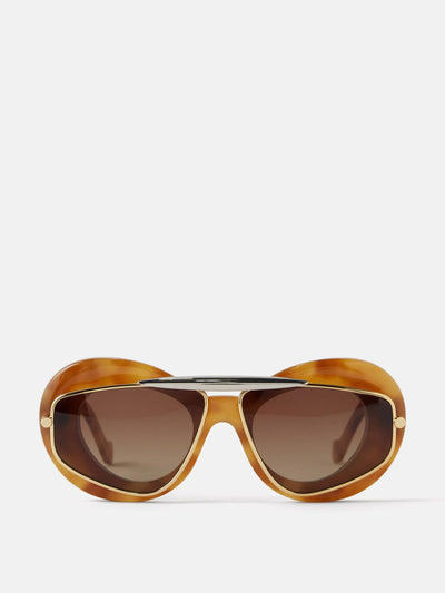 Loewe Eyewear Double-frame round acetate sunglasses at Collagerie