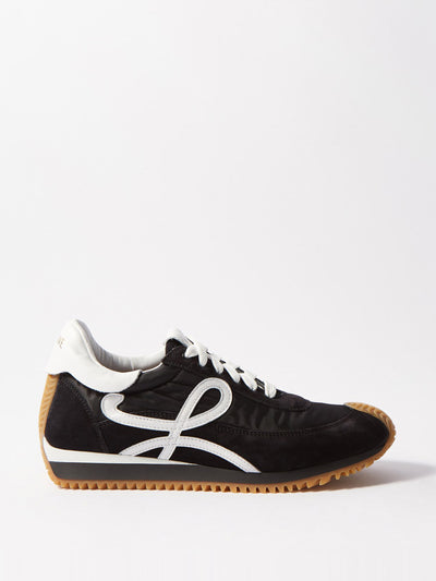 Loewe Flow Runner nylon and suede trainers at Collagerie