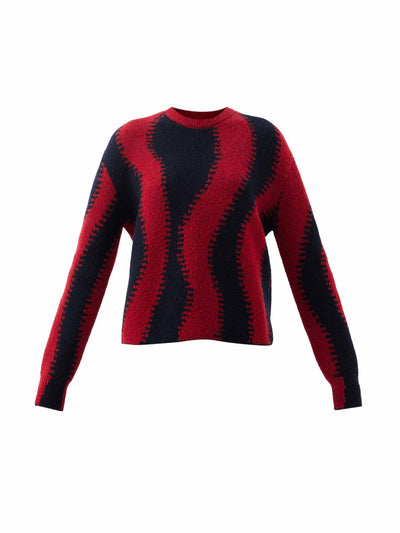 Loewe Distorted-stripe wool-blend sweater at Collagerie