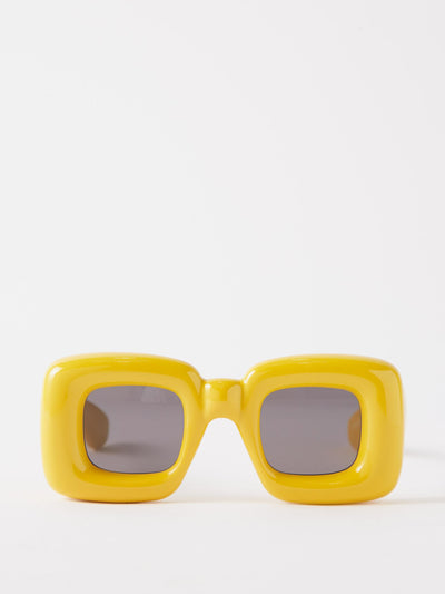 Loewe Yellow square Inflated sunglasses at Collagerie