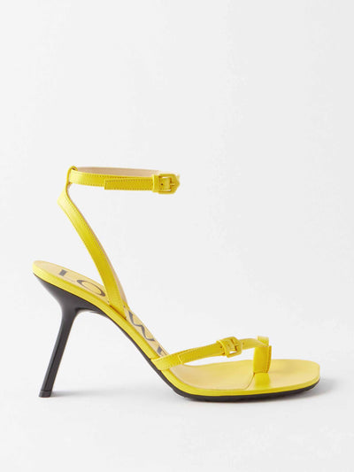 Loewe Yellow leather sandals at Collagerie