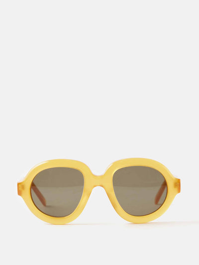 Loewe Yellow round sunglasses at Collagerie