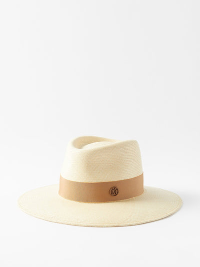 Maison Michel Beige straw Panama hat at Collagerie