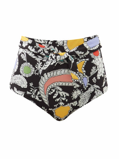 Mara Hoffman Black printed high-rise recycled-fibre blend bikini bottoms at Collagerie