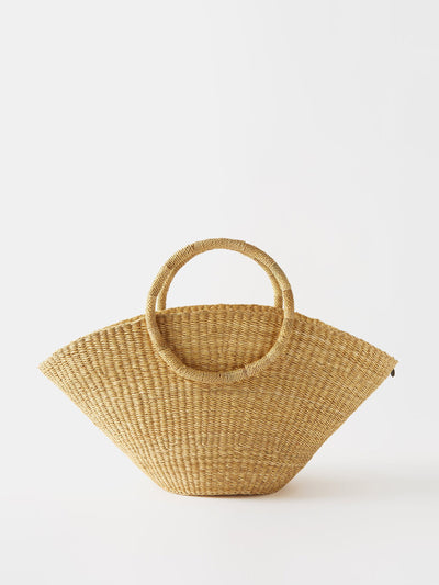 Muuñ Lune straw basket bag at Collagerie