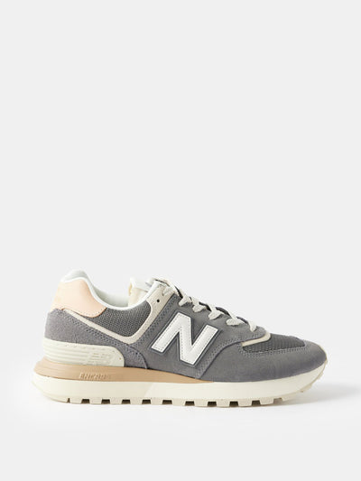 New Balance 574 suede, leather and mesh trainers at Collagerie