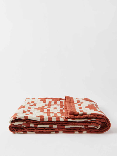 Pendleton Geometric cotton-matelassé blanket at Collagerie