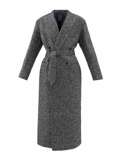 Raey Exaggerated shoulder wool-blend tux coat at Collagerie