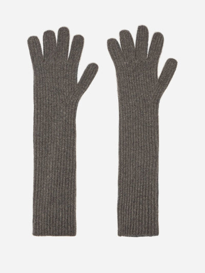Raey Recycled cashmere-blend ribbed long gloves at Collagerie