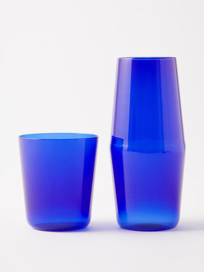 R+D.Lab Luisa Bonne Nuit glass carafe and tumbler set at Collagerie