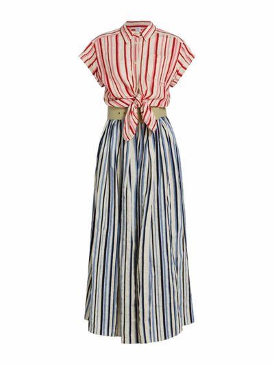 Rosie Assoulin Striped linen dress at Collagerie