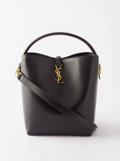 Saint Laurent Black leather bucket bag at Collagerie