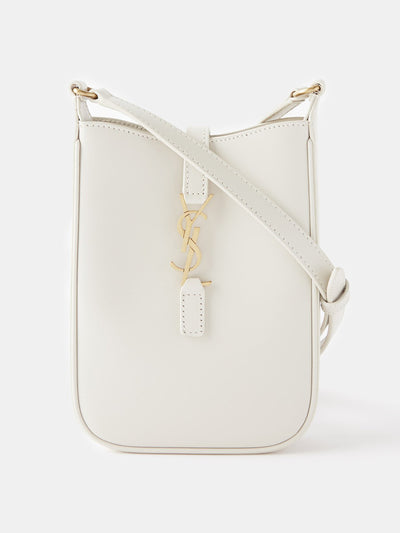 Saint Laurent White leather cross-body bag at Collagerie