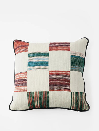 Sister by Studio Ashby Patch jacquard cushion at Collagerie