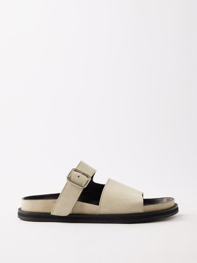 Studio Nicholson Buckle-strap split suede sandals at Collagerie