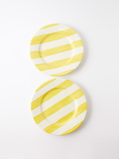 Summerill & Bishop Striped porcelain dinner plates (set of 2) at Collagerie