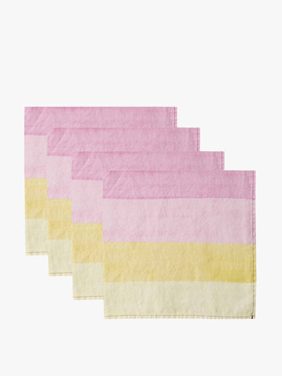 summerill & bishop Degrade-print linen napkins (set of 4) at Collagerie