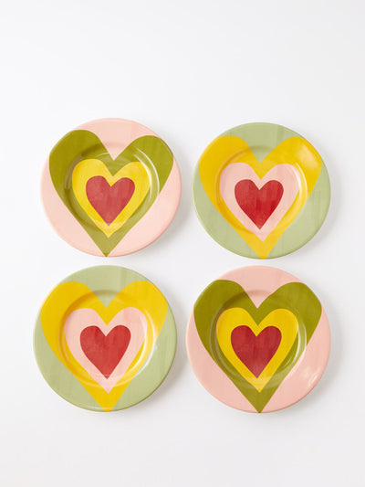 Summerill & Bishop Heart porcelain side plates (set of 4) at Collagerie