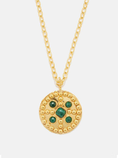 Sylvia Toledano Medicis malachite & gold-plated necklace at Collagerie