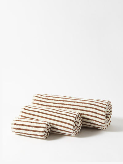 Tekla Striped cotton-terry bath (set of 3) at Collagerie