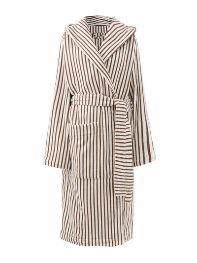 Tekla Striped cotton-terry bathrobe at Collagerie