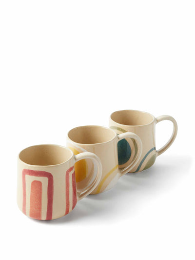 The Conran Shop Keijo Reactive painted ceramic mugs (set of 3) at Collagerie