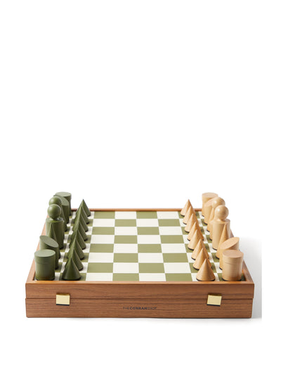 The Conran Shop Oak & leather chess set at Collagerie