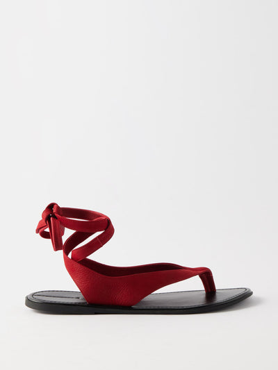 the row Beach leather sandals at Collagerie
