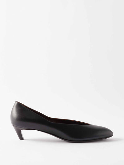 the row Almond leather pumps at Collagerie