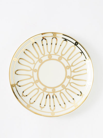 Themis Z Kyma 24kt-gold printed porcelain dessert plate at Collagerie