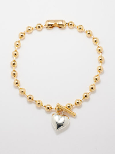Timeless Pearly Puff Heart gold-plated necklace at Collagerie
