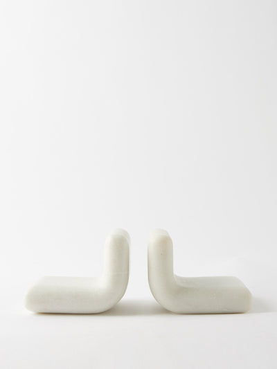 Tom Dixon Rock marble bookends at Collagerie