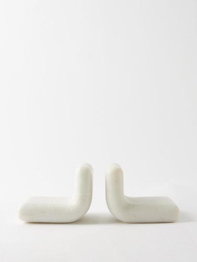 Tom Dixon Rock marble bookends at Collagerie