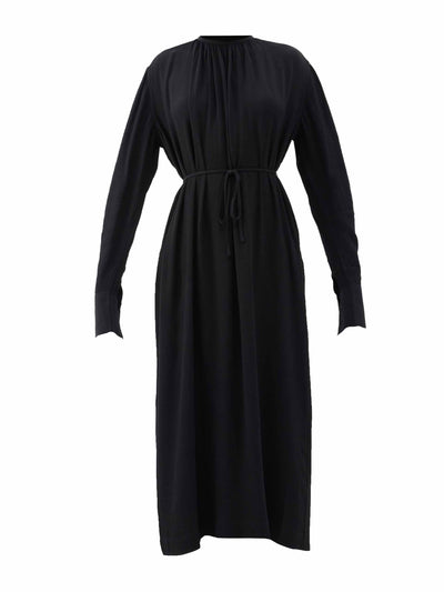 Totême Black crepe dress at Collagerie