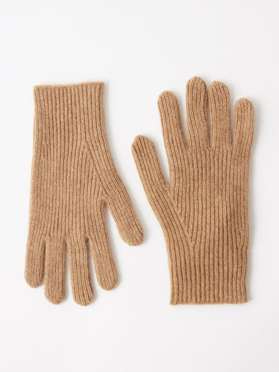 Totême Ribbed-knit cashmere-blend gloves at Collagerie