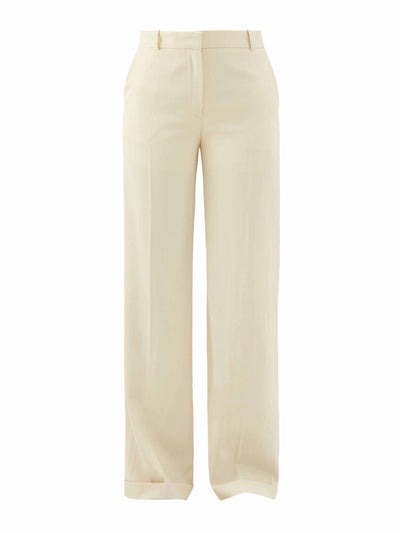 Totême Cream twill suit trousers at Collagerie