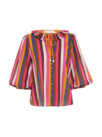 Zimmermann Striped cotton-voile blouse at Collagerie