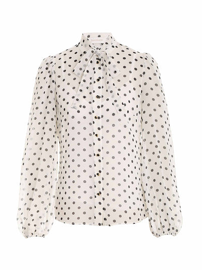 Zimmermann Polka-dot recycled-georgette blouse at Collagerie