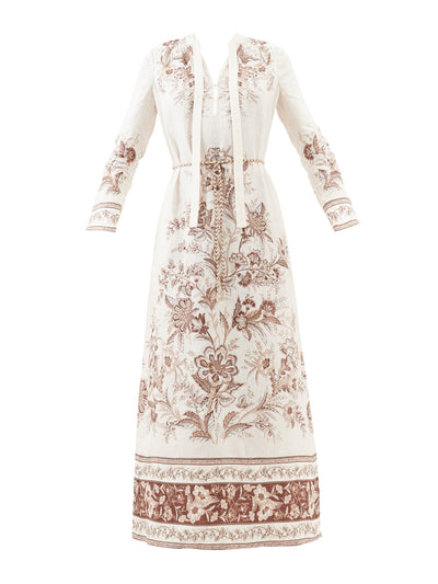 Zimmermann Junie floral-print linen maxi dress at Collagerie