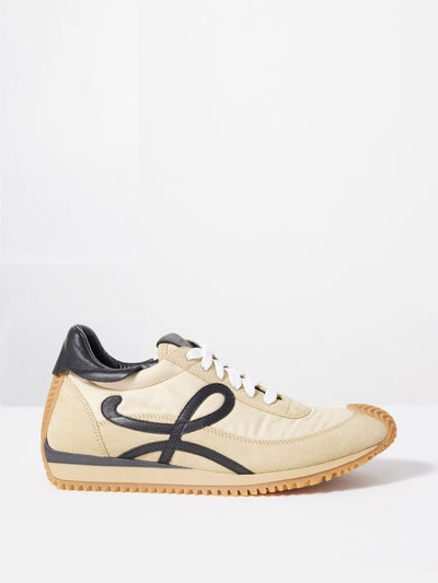 Loewe Flow Runner nylon and suede trainers at Collagerie