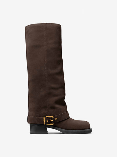 Michael Kors Colby leather and signature logo boots at Collagerie