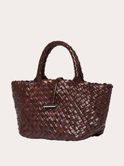 Dark brown mini leather basket bag  Little Liffner    - Collagerie