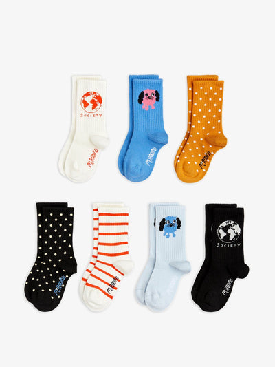 Mini Rodini Doggie socks (set of 7) at Collagerie