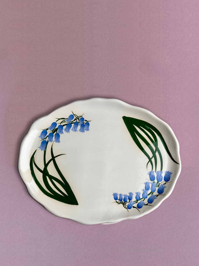 Minnie-Mae Studio Bluebell serving platter at Collagerie